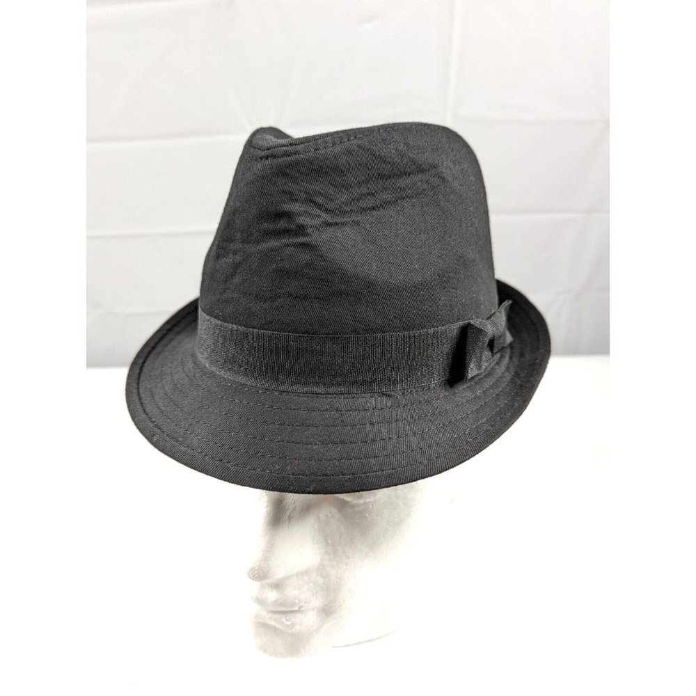 Nicole Marciano Womens Black Fedora One Size 100%‎ Cotton Hat Cap OSFM Business
